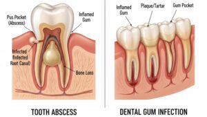 Tooth Abscess vs Gum Infection: How to Identify Your Dental Emergency Tooth Abscess